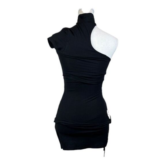 I. AM. GIA. Lara Dress Bamboo Stretch Cutouts Sexy Bodycon Dress Black Size XS - Picture 4 of 11